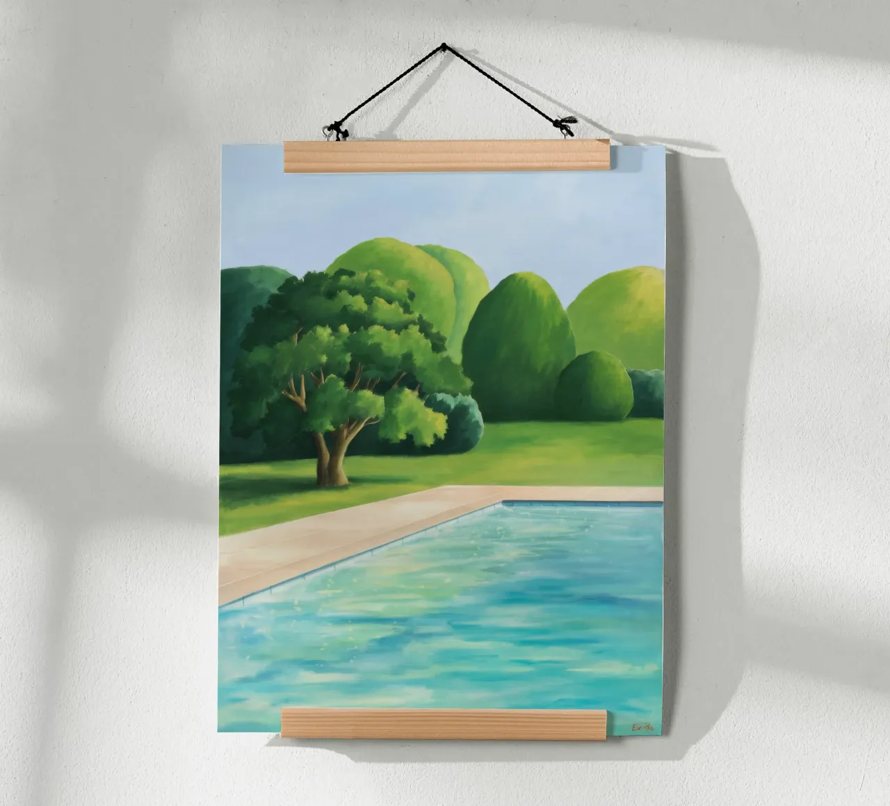 Emerald Poolside Serenity hahnemühle by Opal Strokes