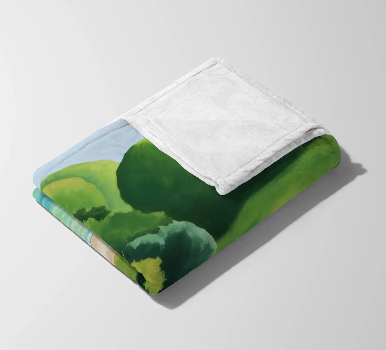 Emerald Poolside Serenity fleece blanket by Opal Strokes
