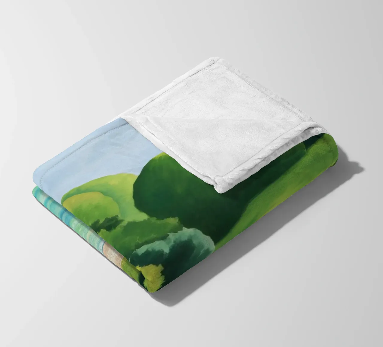 Emerald Poolside Serenity fleece blanket by Opal Strokes