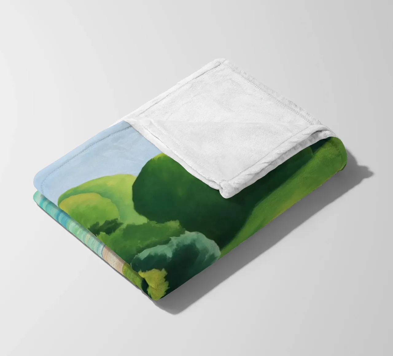 Emerald Poolside Serenity fleece blanket by Opal Strokes