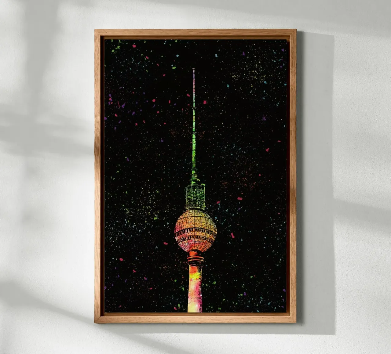 Acrylic Splatter TV Tower tela con Cornice a cassetta da KP Design