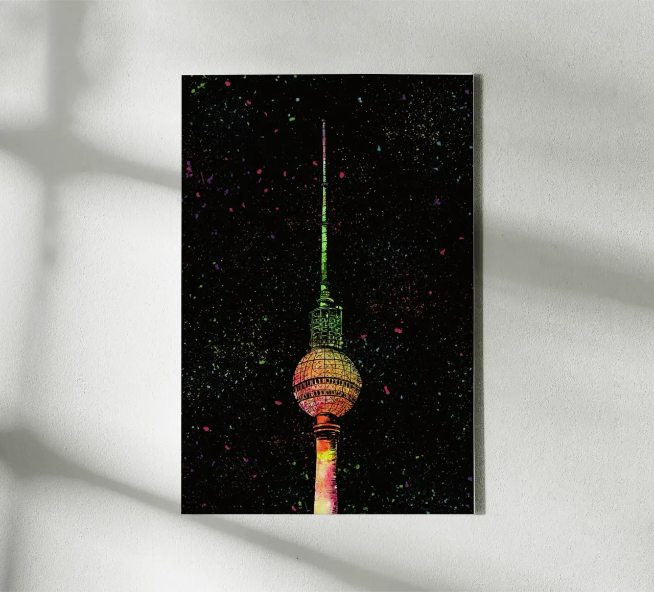Acrylic Splatter TV Tower tela con Cornice a cassetta da KP Design