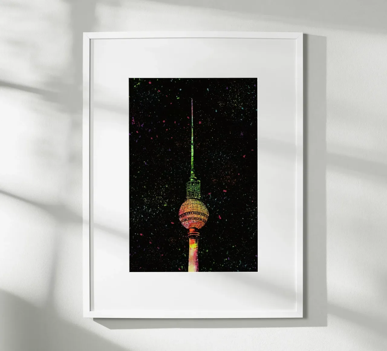 Acrylic Splatter TV Tower carta hahnemühle da KP Design