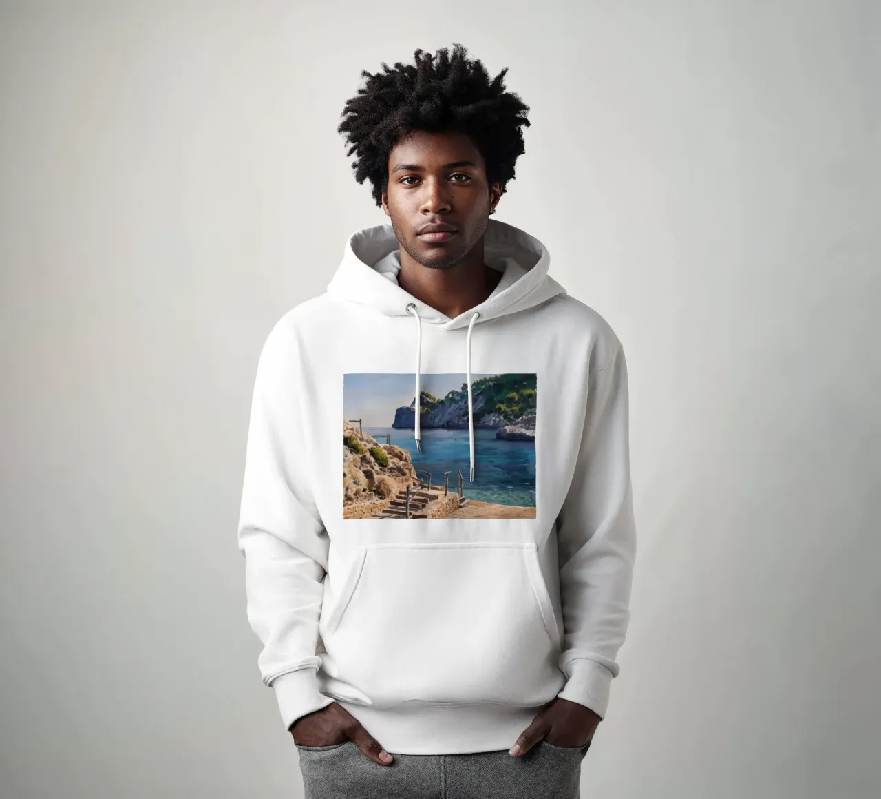 Santuario Azure Cove felpa con cappuccio da Opal Strokes