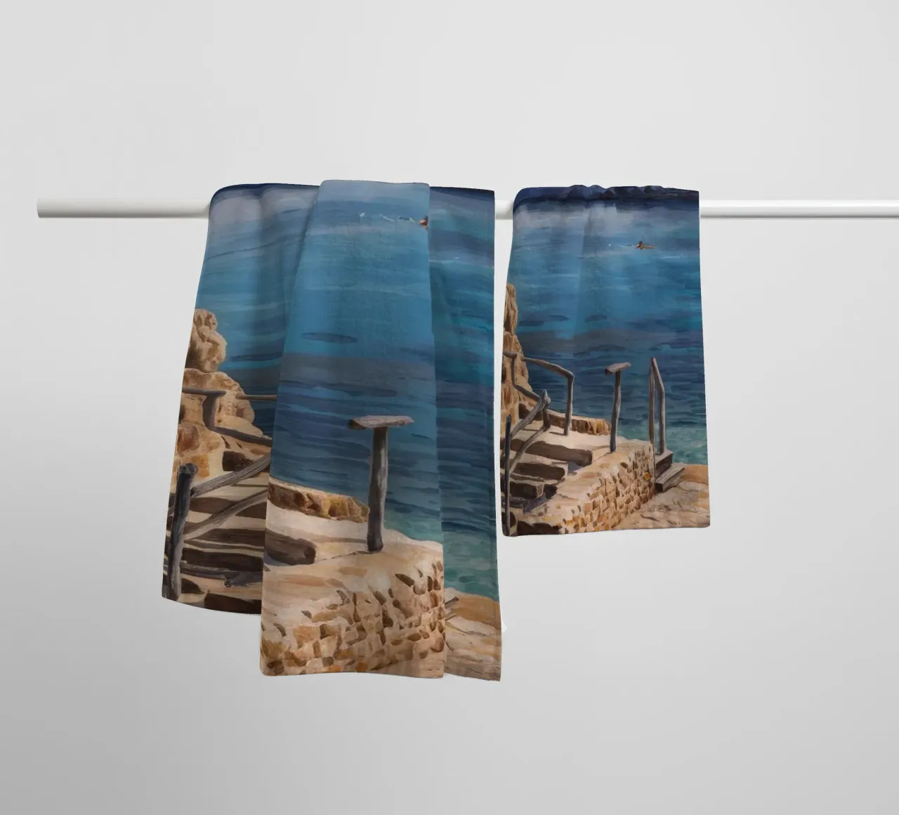 Santuario Azure Cove asciugamano da bagno da Opal Strokes
