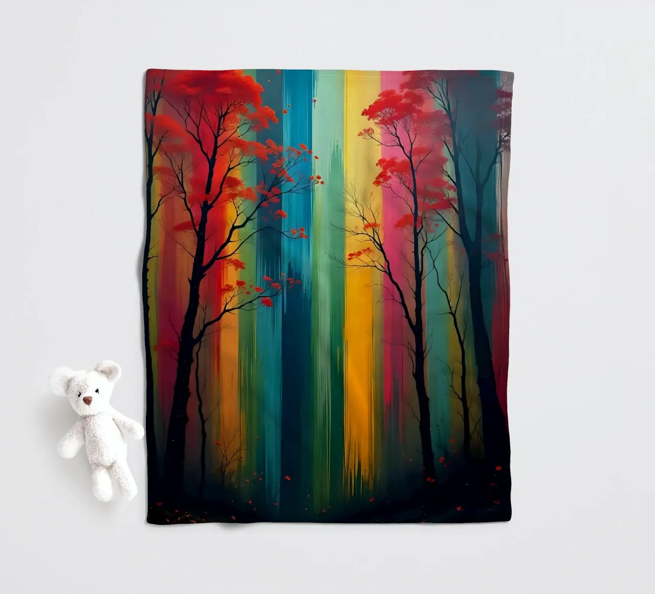 Albero_di_pittura_5 coperta in pile da Farb- und Blütenzauber by LK