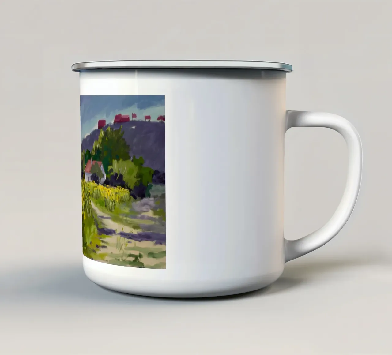 Amleto dal fiore d'oro tazza in smalto da Celestial Harmony