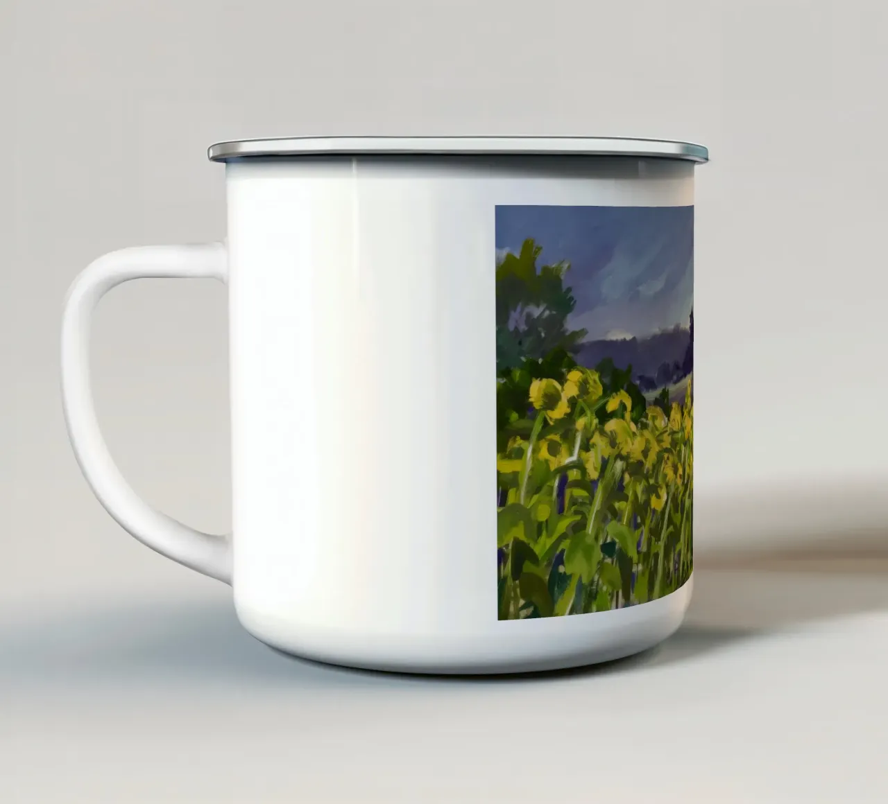 Amleto dal fiore d'oro tazza in smalto da Celestial Harmony