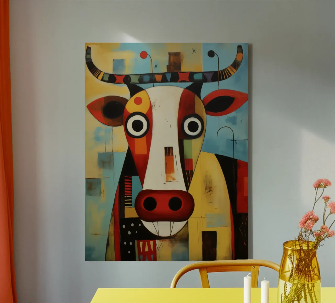 Muurkunst van Imagine canvas met Baklijst van Imagine