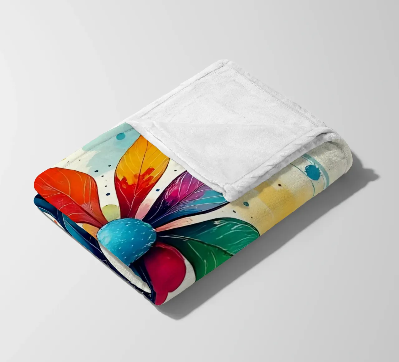 Pittura_fiori_1 coperta in pile da Farb- und Blütenzauber by LK