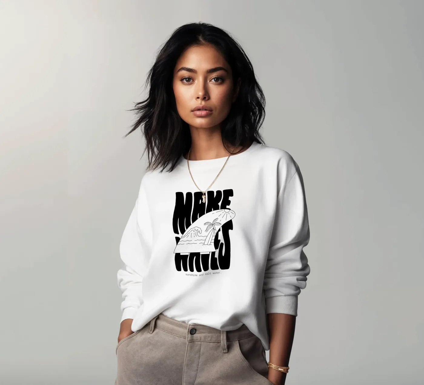 Make Waves sweatshirt van byh.illustration