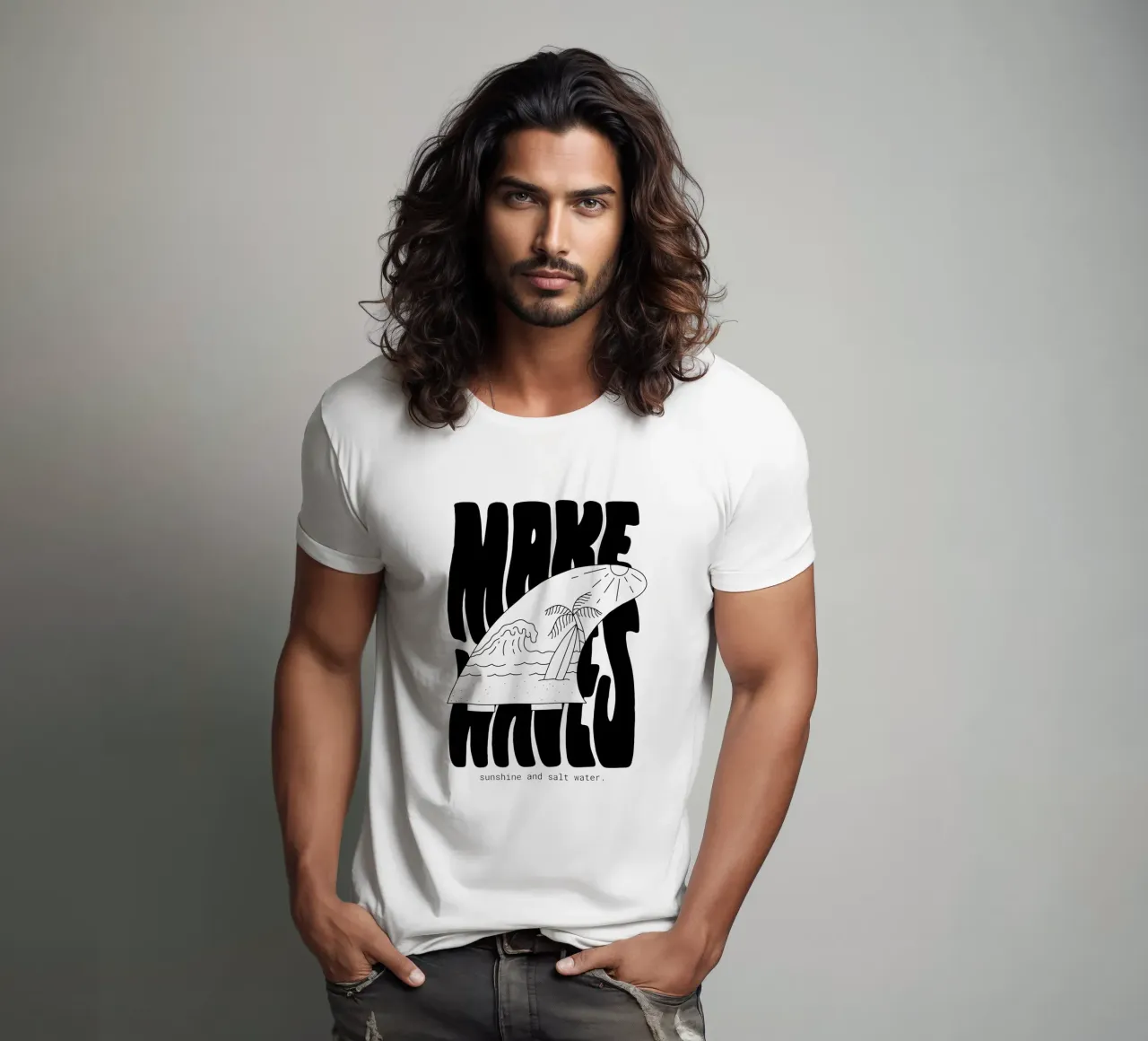 Make Waves t-shirt da byh.illustration