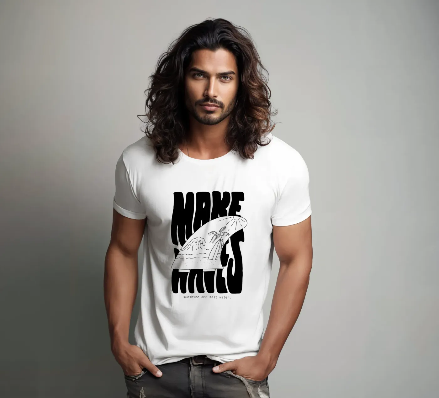Make Waves t-shirt da byh.illustration