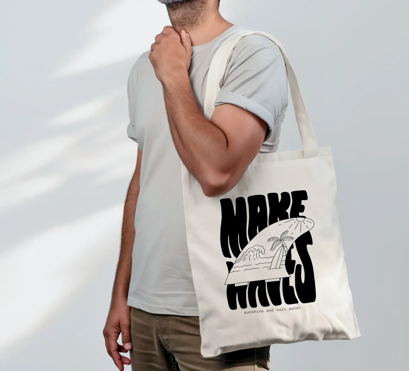 Make Waves tote bag by byh.illustration
