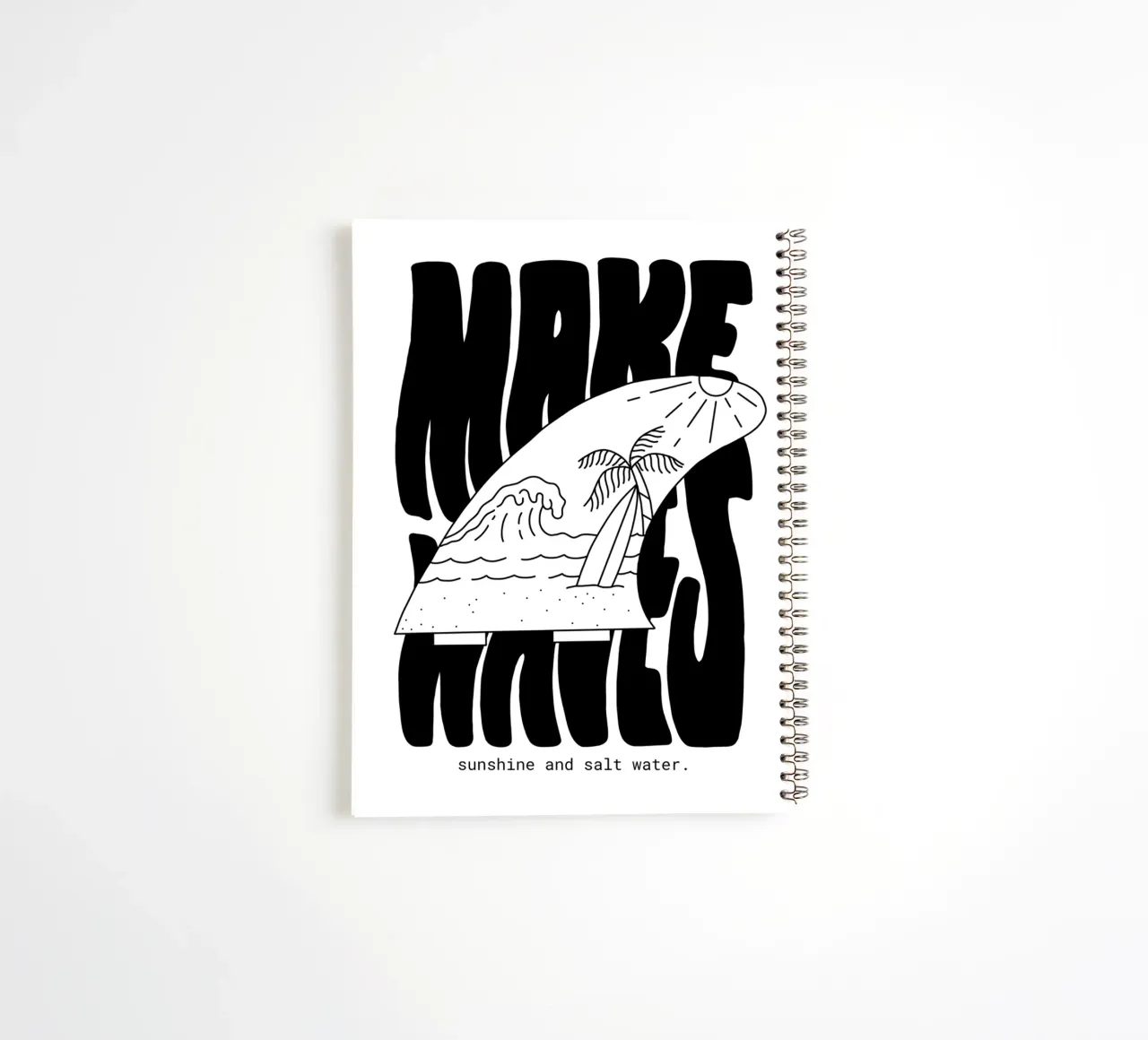 Make Waves spiral notebook by byh.illustration
