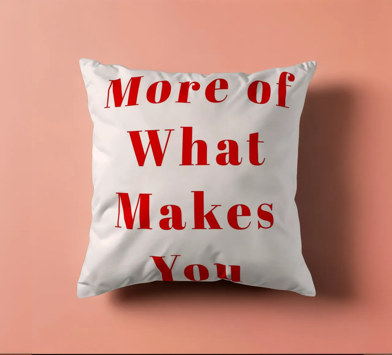 Typographie rouge minimaliste - Faites plus de ce qui vous fait vibrer coussin de pdigitalprints