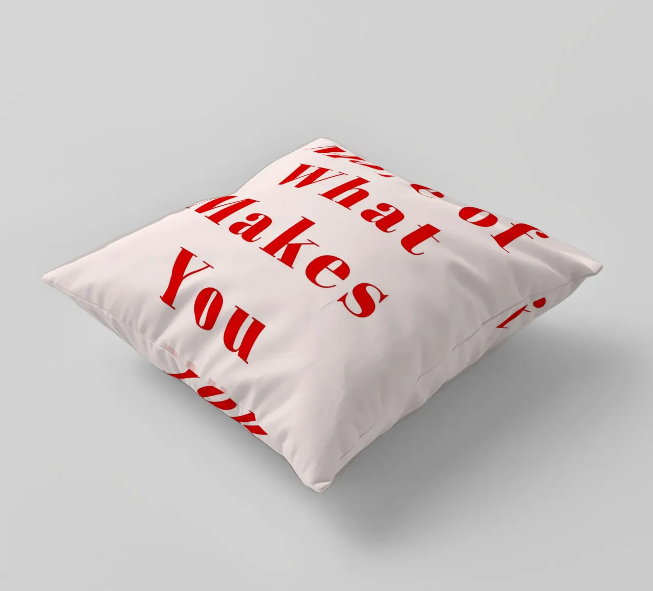 Typographie rouge minimaliste - Faites plus de ce qui vous fait vibrer coussin de pdigitalprints