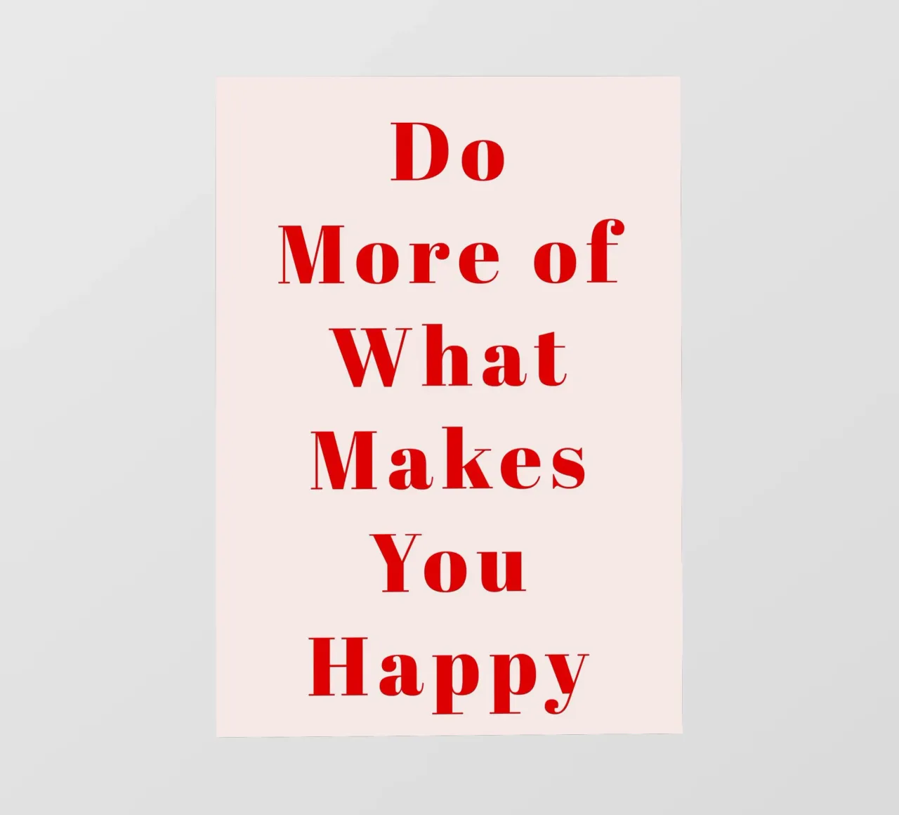 Typographie rouge minimaliste - Faites plus de ce qui vous fait vibrer film rétro-éclairé de pdigitalprints