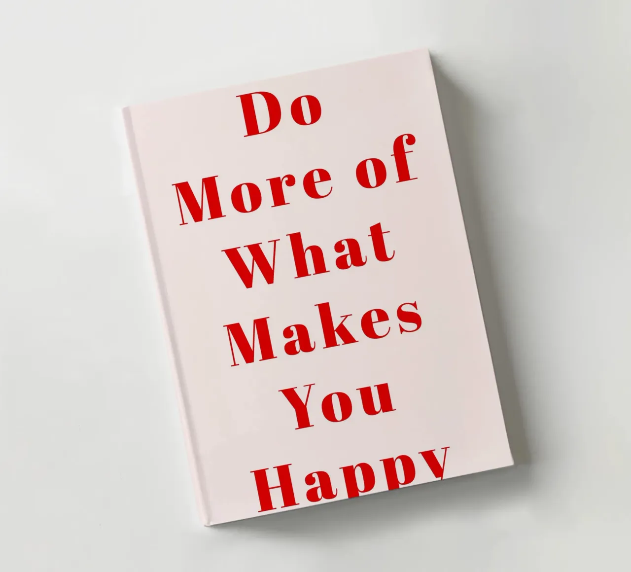 Minimalist Red Typography Print – Do More of What Makes You notebook by pdigitalprints