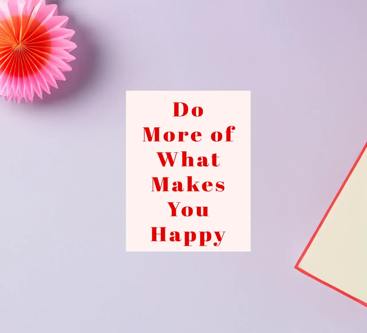 Minimalist Red Typography Print – Do More of What Makes You sticker by pdigitalprints