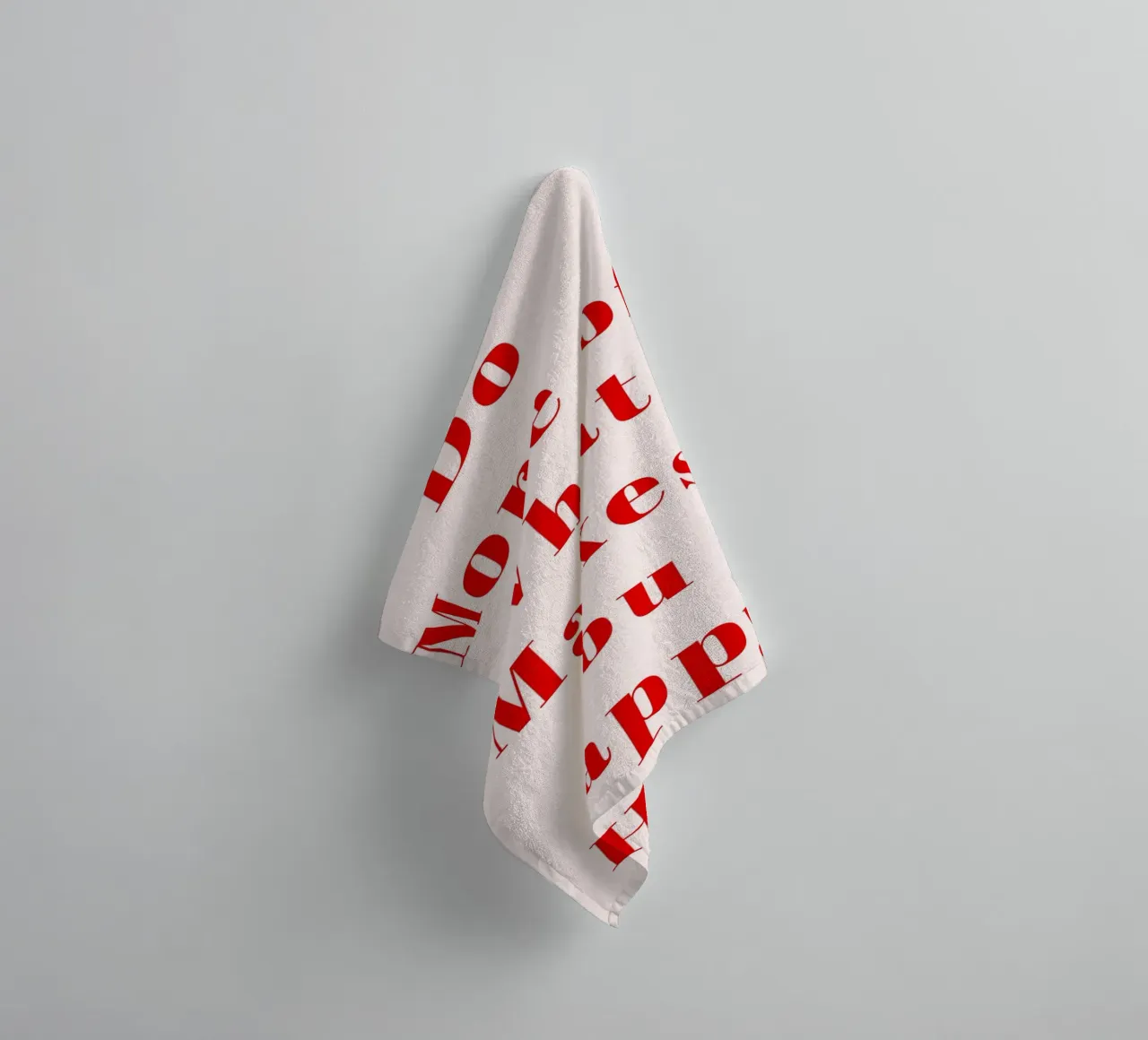 Stampa tipografica rossa minimalista - Fai di più di ciò che ti rende asciugamano da bagno da pdigitalprints