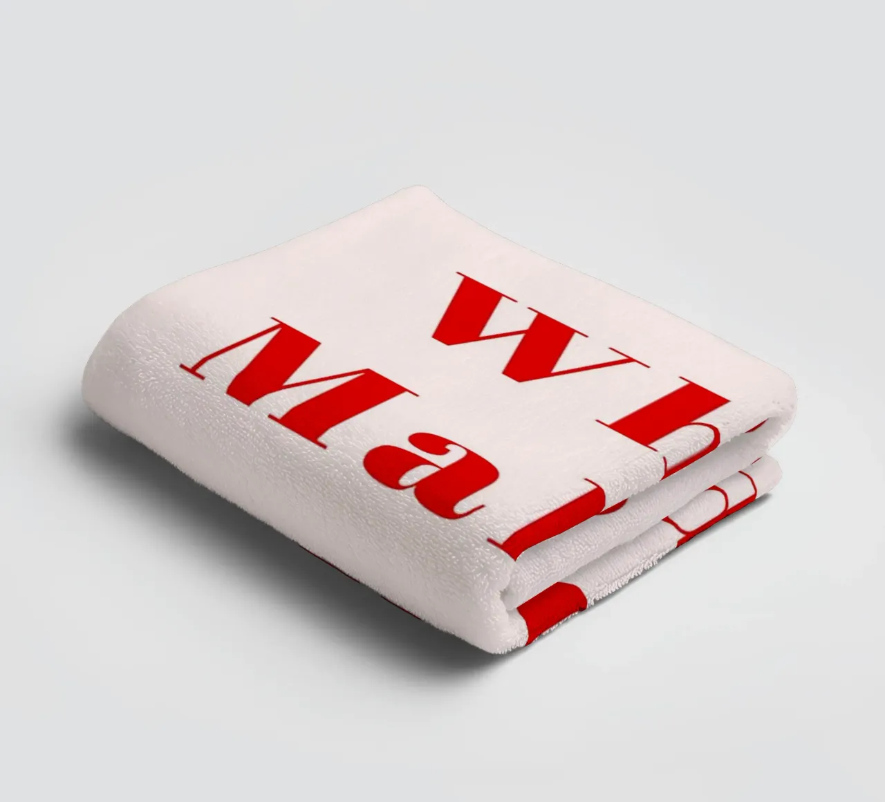 Stampa tipografica rossa minimalista - Fai di più di ciò che ti rende asciugamano da bagno da pdigitalprints