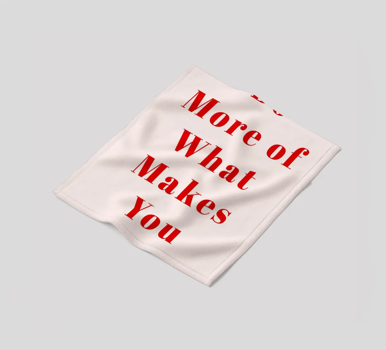 Minimalist Red Typography Print – Do More of What Makes You fleece blanket by pdigitalprints