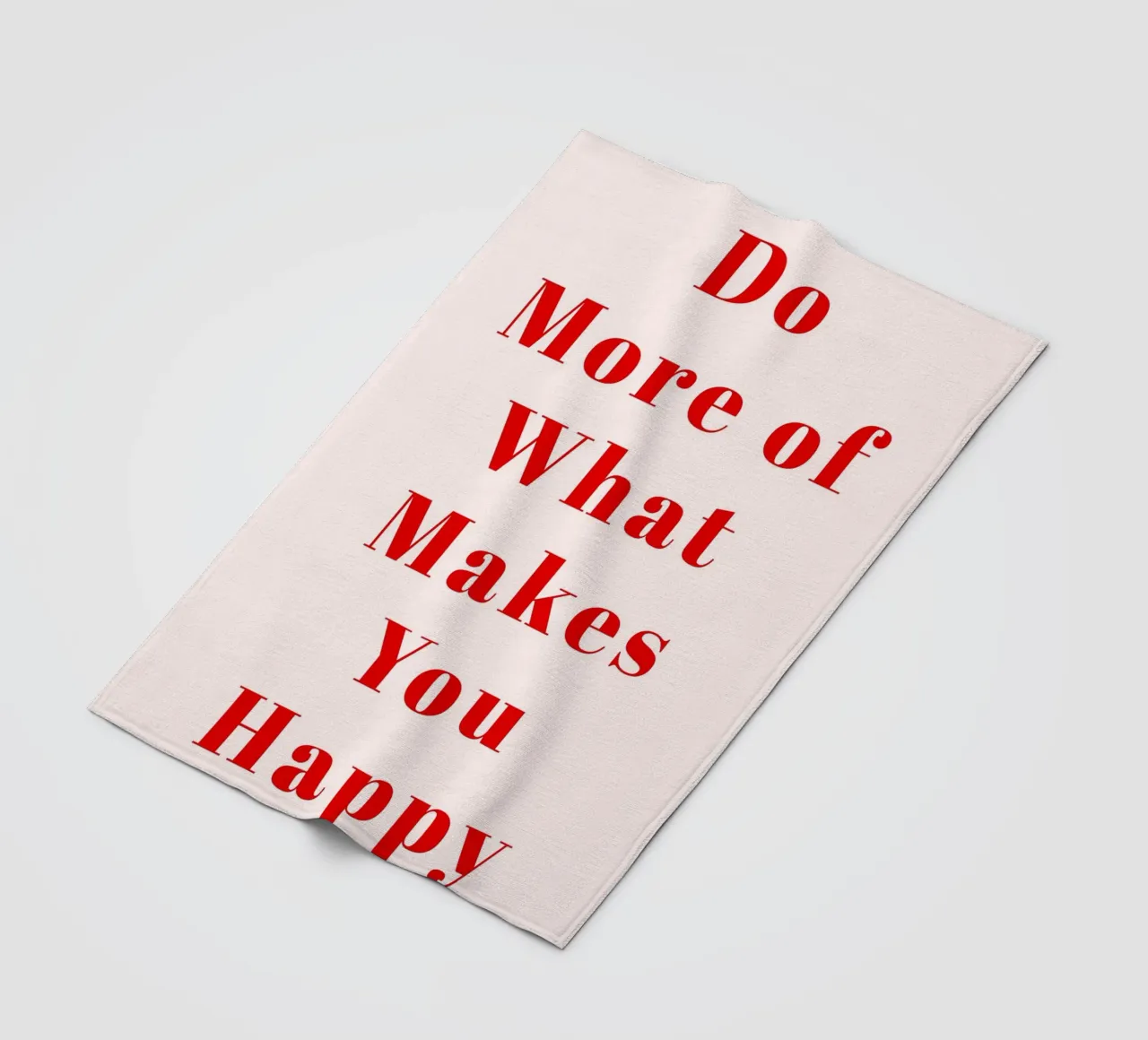 Minimalist Red Typography Print – Do More of What Makes You fleece blanket by pdigitalprints