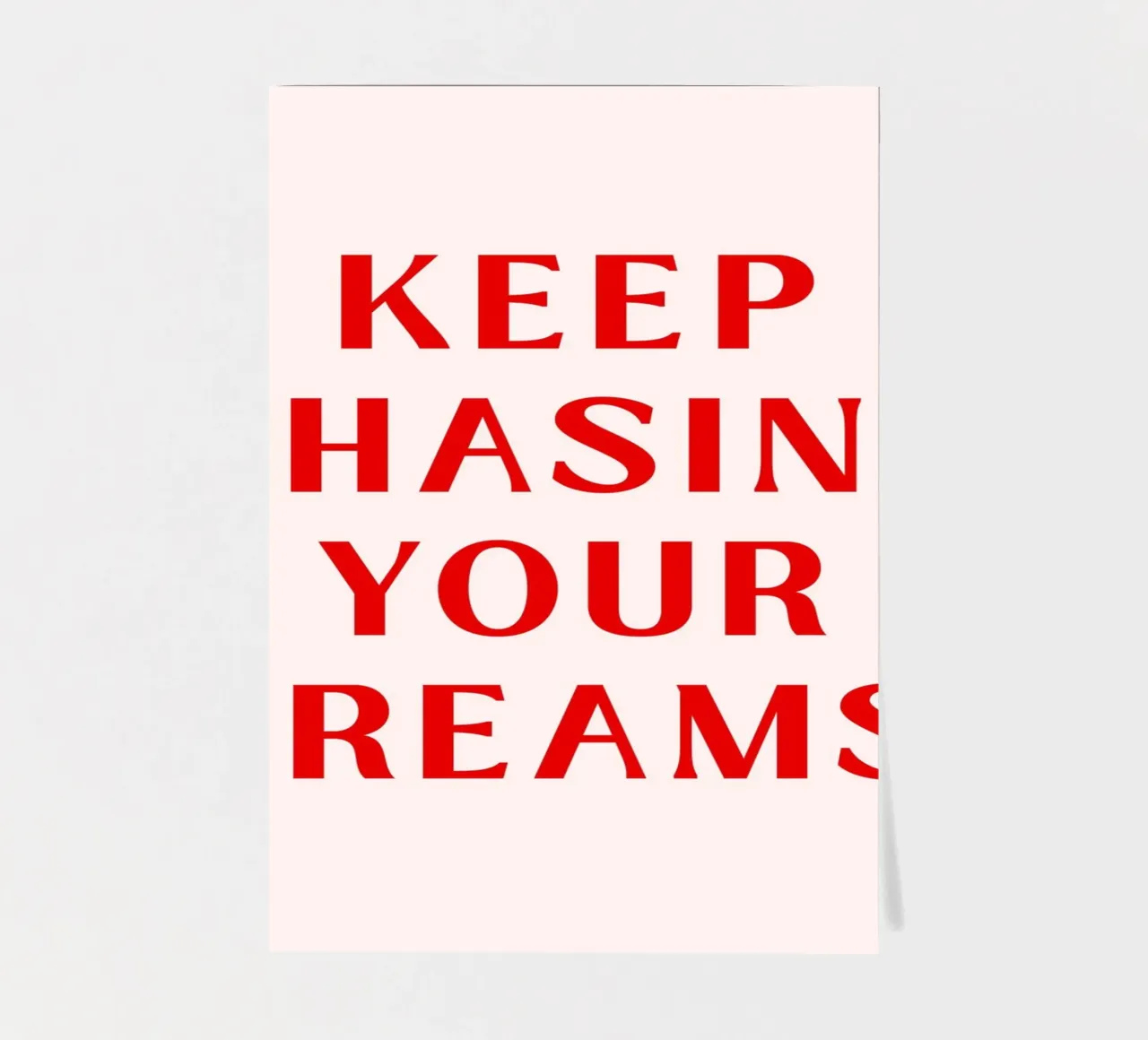 Motivational Red Quote Print – Keep Chasing Your Dreams sticker sheet by pdigitalprints