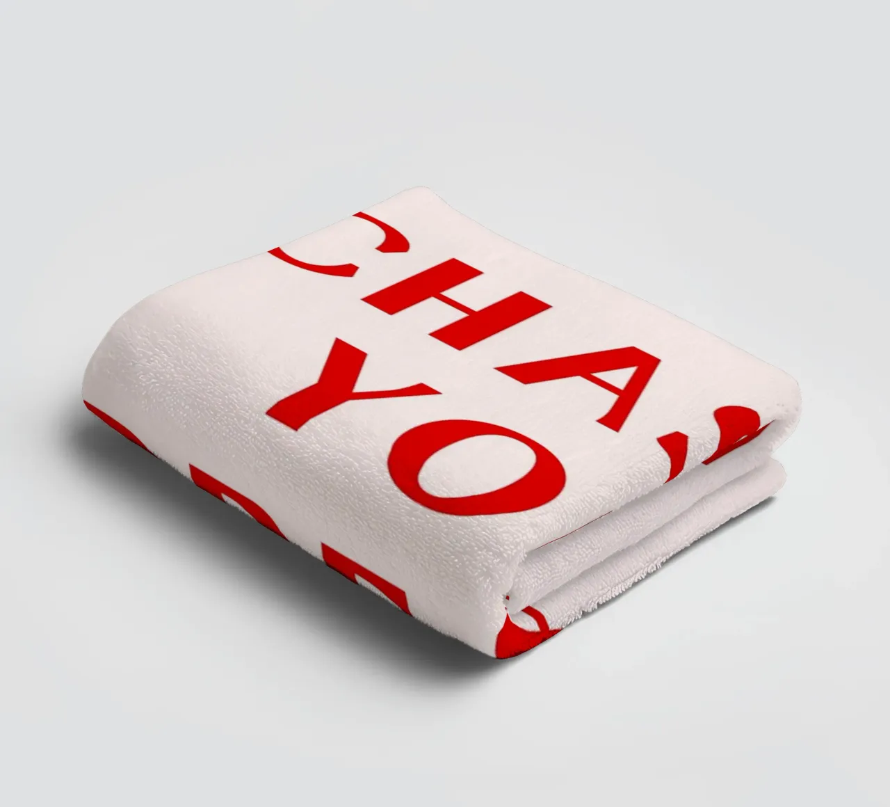 Motivational Red Quote Print – Keep Chasing Your Dreams towel by pdigitalprints