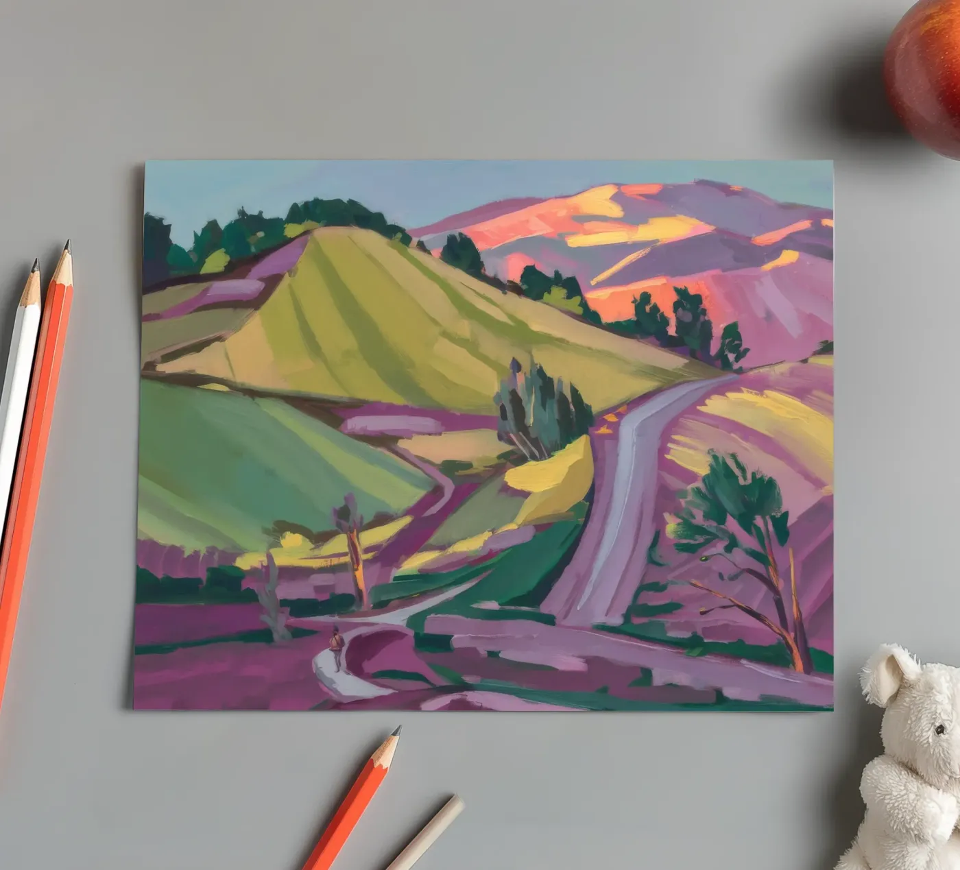 Sunset Road Cascade sticker sheet by Celestial Harmony