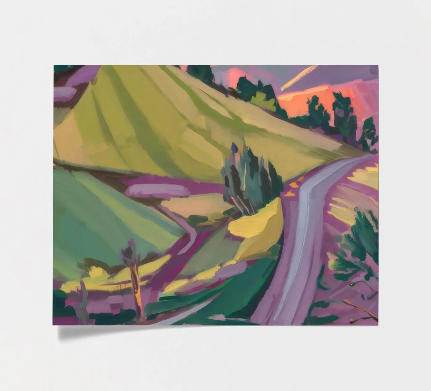 Sunset Road Cascade sticker sheet by Celestial Harmony