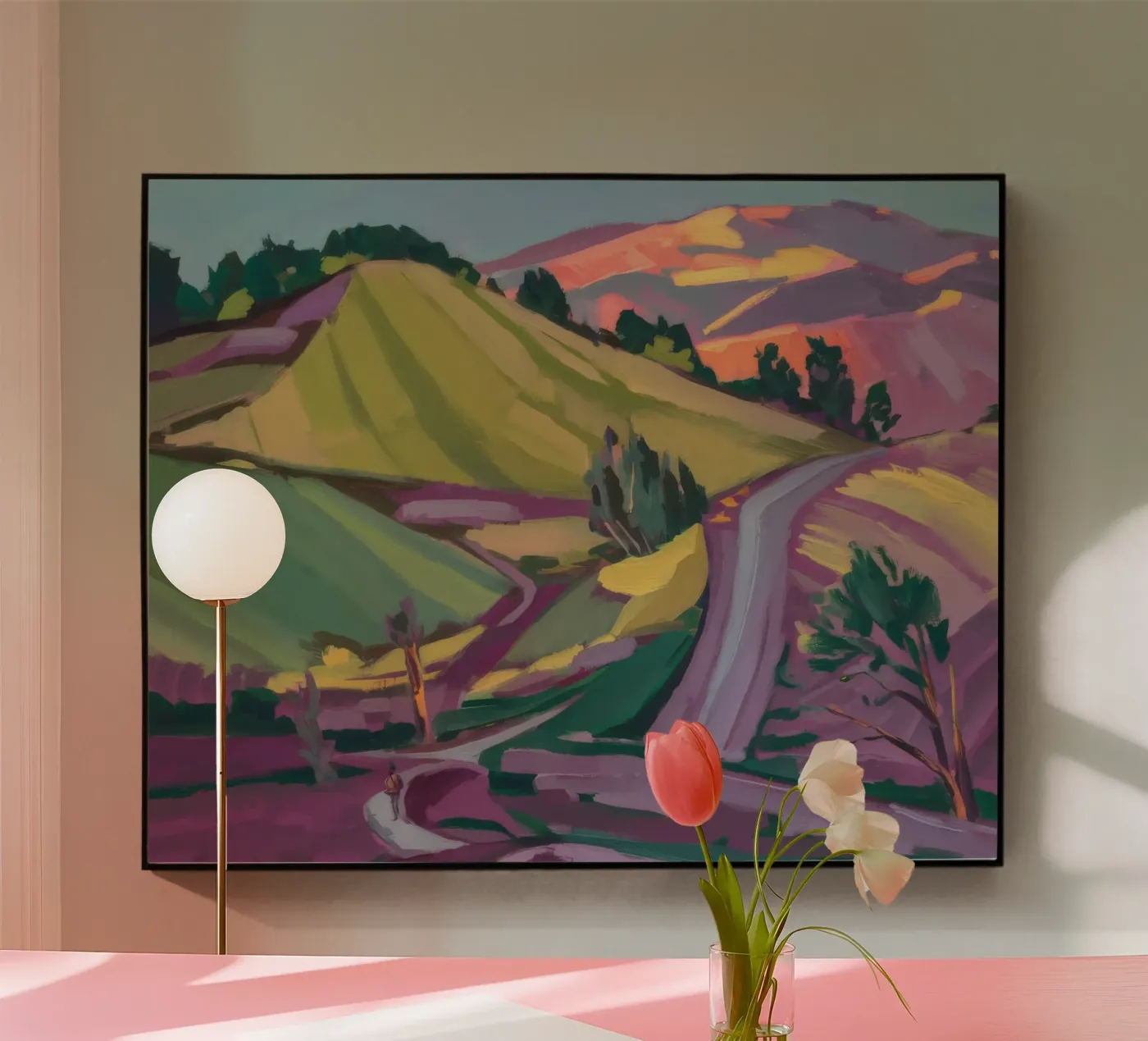 Strada del tramonto Cascade plexiglass da Celestial Harmony