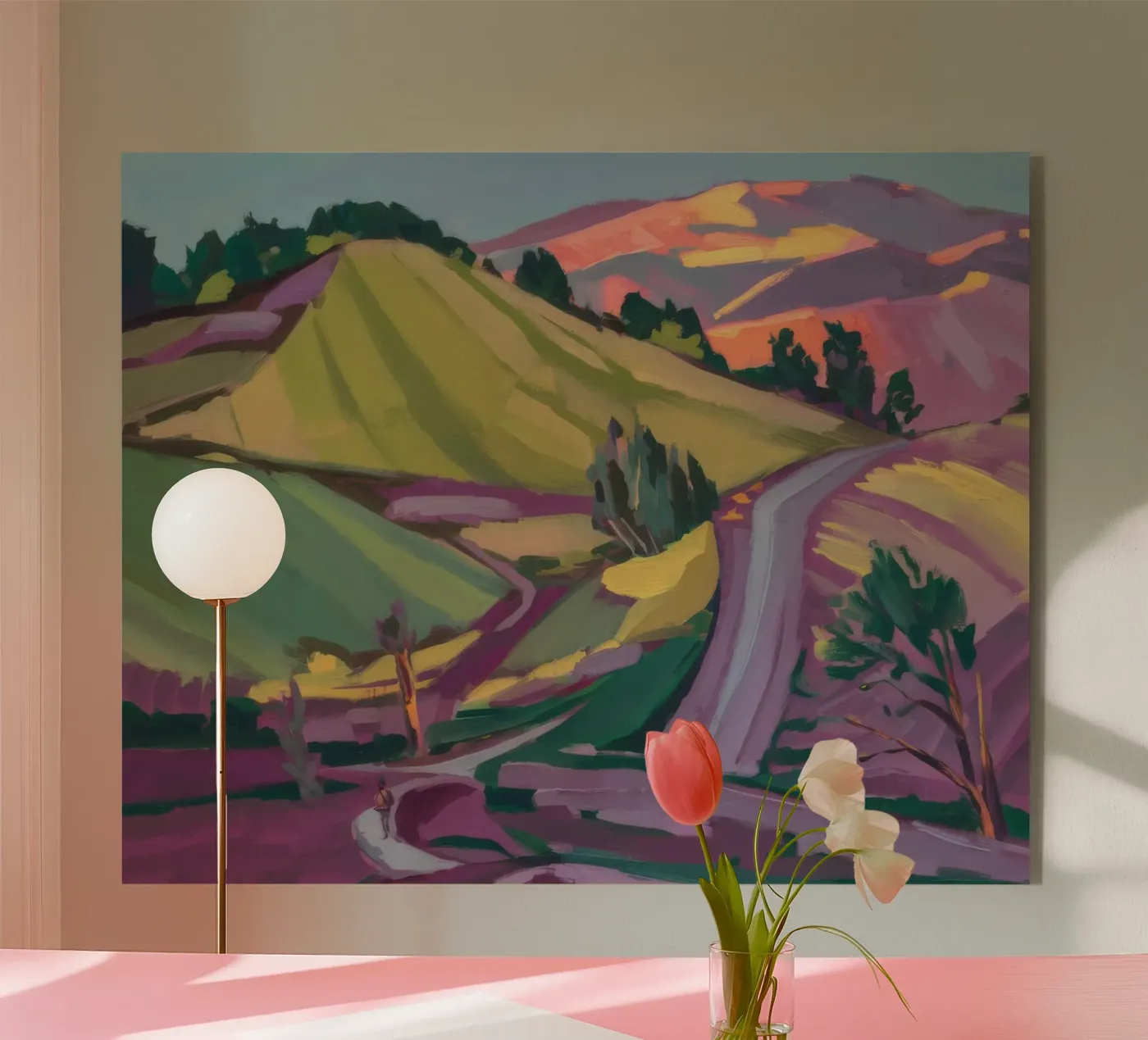 Strada del tramonto Cascade plexiglass da Celestial Harmony