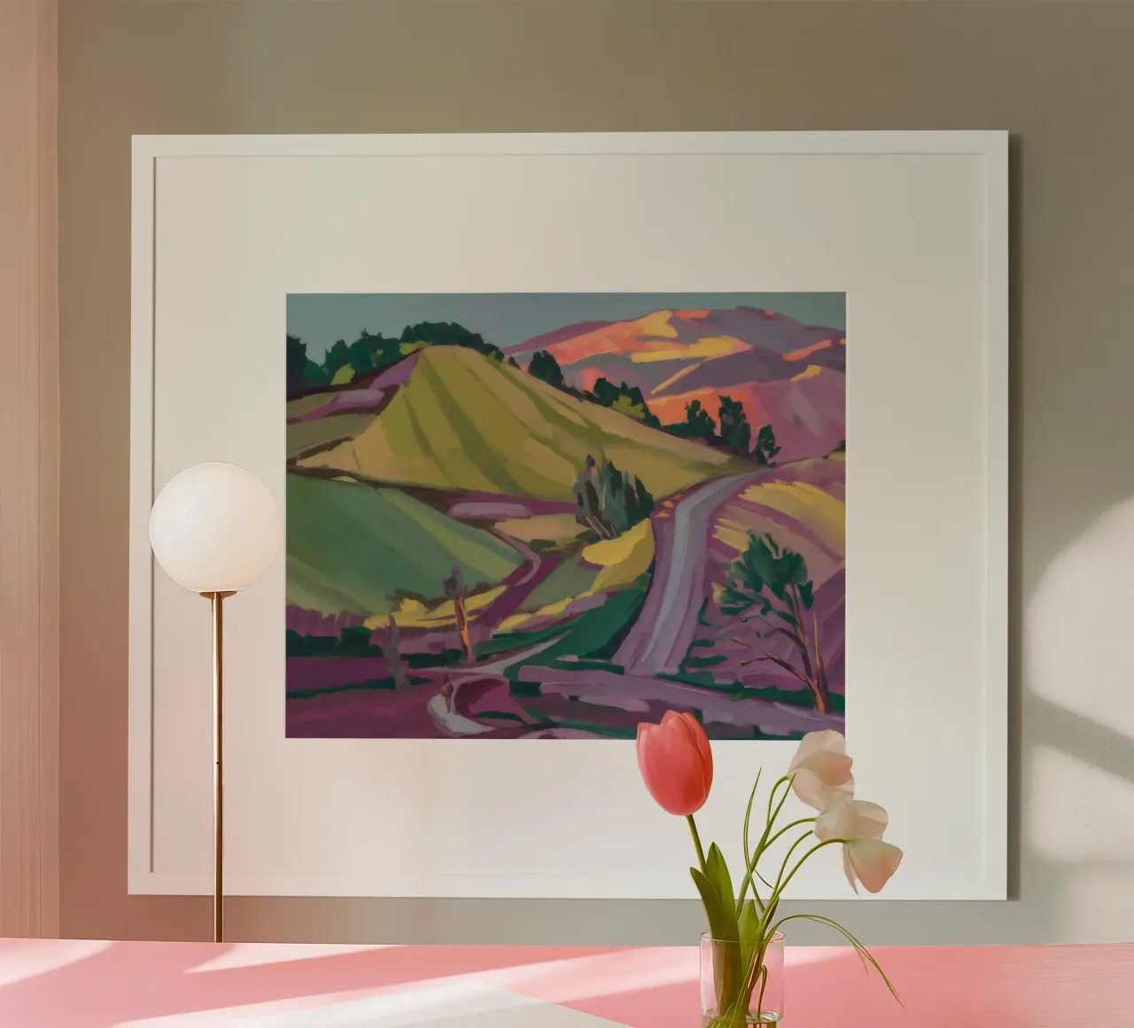 Strada del tramonto Cascade poster da Celestial Harmony