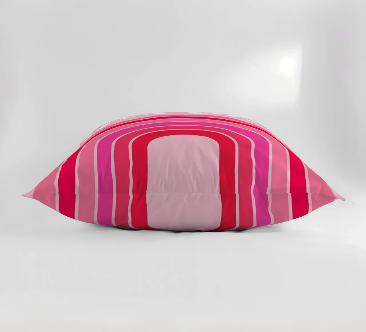 Good Vibes Rosa Grafica arcobaleno retrò con testo scritto a mano cuscino da pdigitalprints