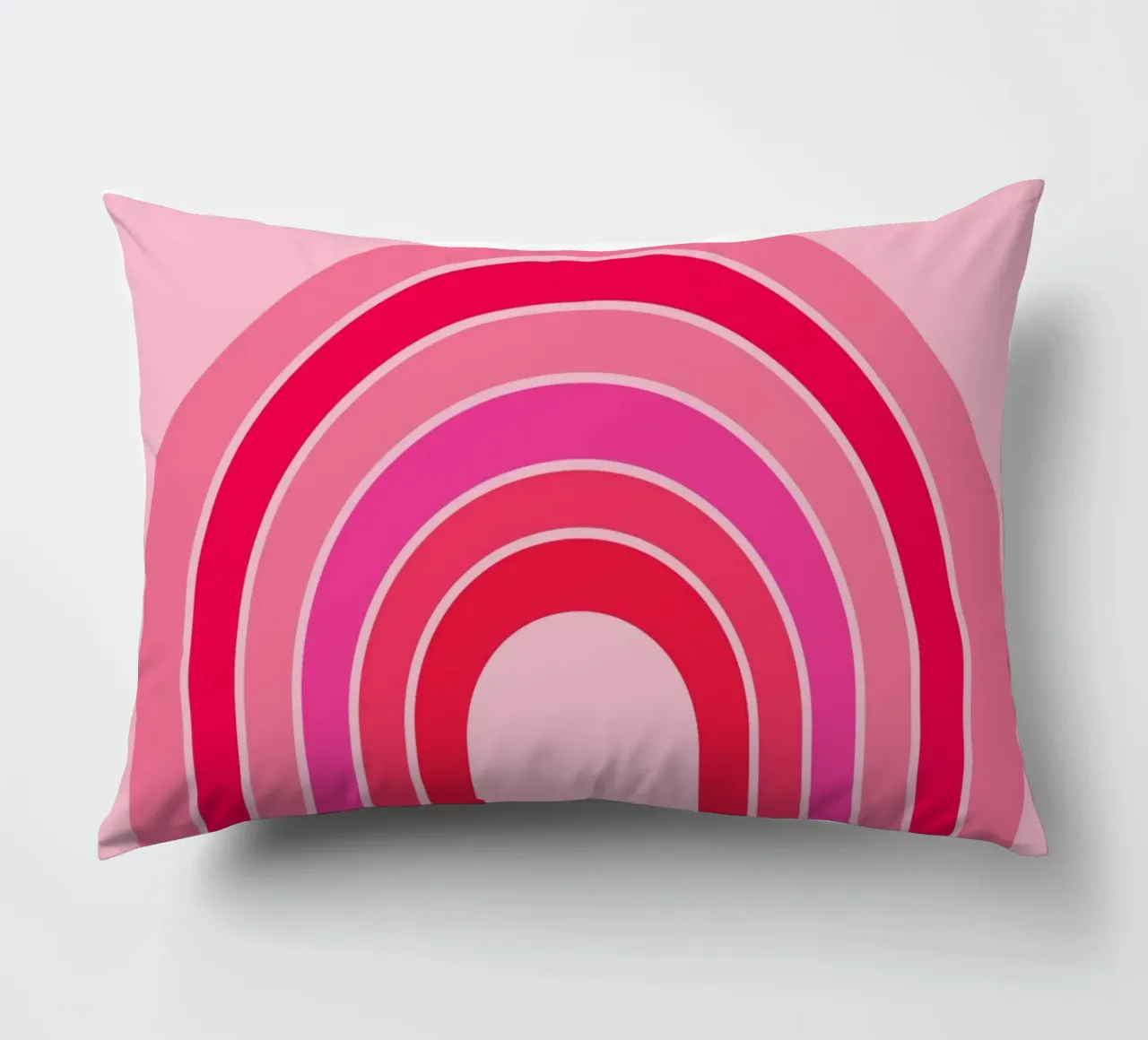 Good Vibes Rosa Grafica arcobaleno retrò con testo scritto a mano cuscino da pdigitalprints