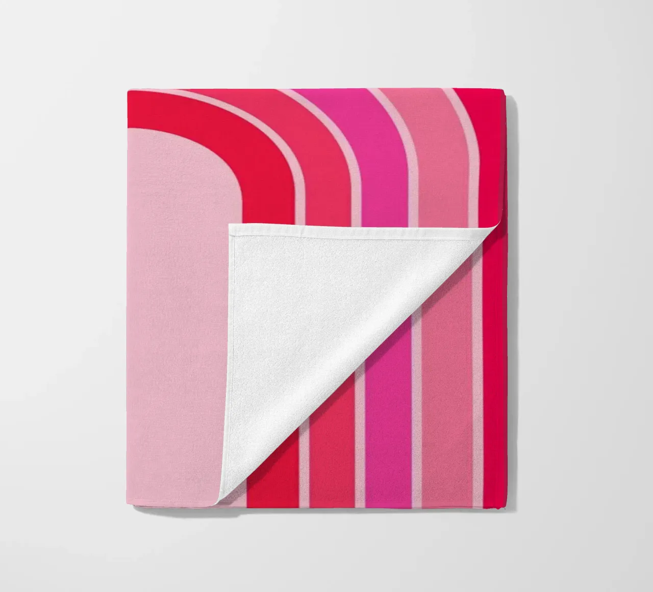 Good Vibes Rosa Grafica arcobaleno retrò con testo scritto a mano telo mare da pdigitalprints