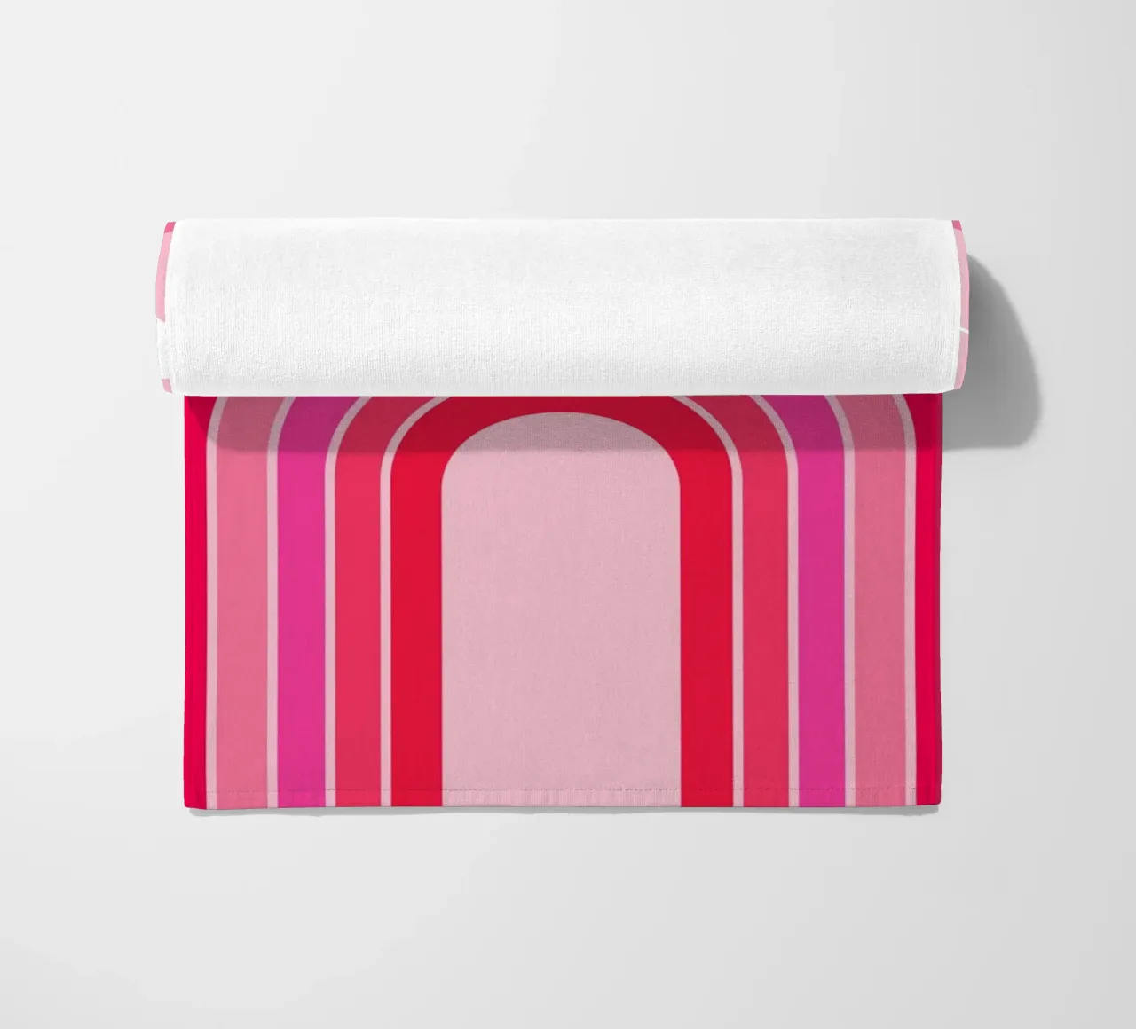 Good Vibes Rosa Grafica arcobaleno retrò con testo scritto a mano telo mare da pdigitalprints