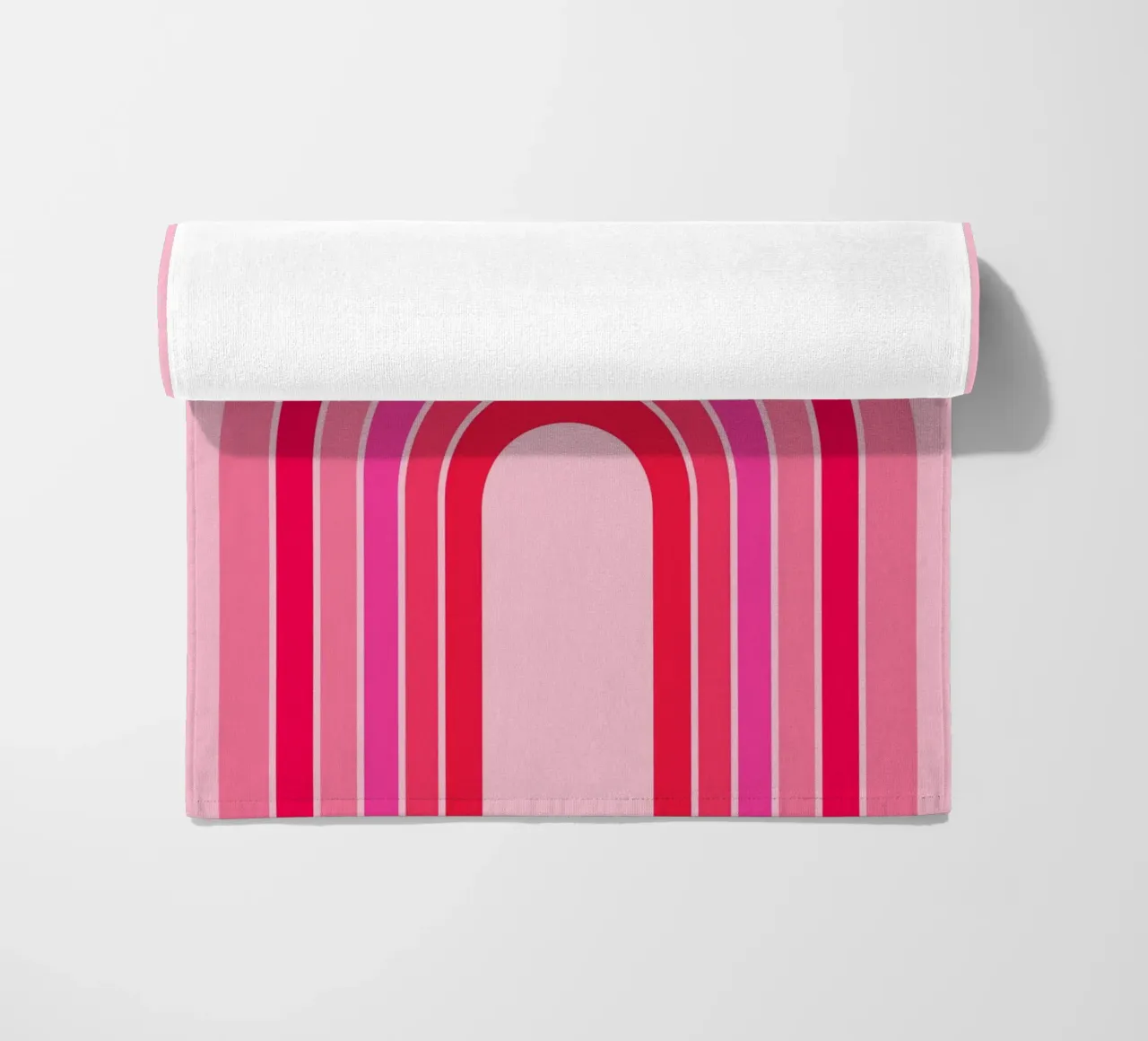 Good Vibes Rosa Grafica arcobaleno retrò con testo scritto a mano telo mare da pdigitalprints