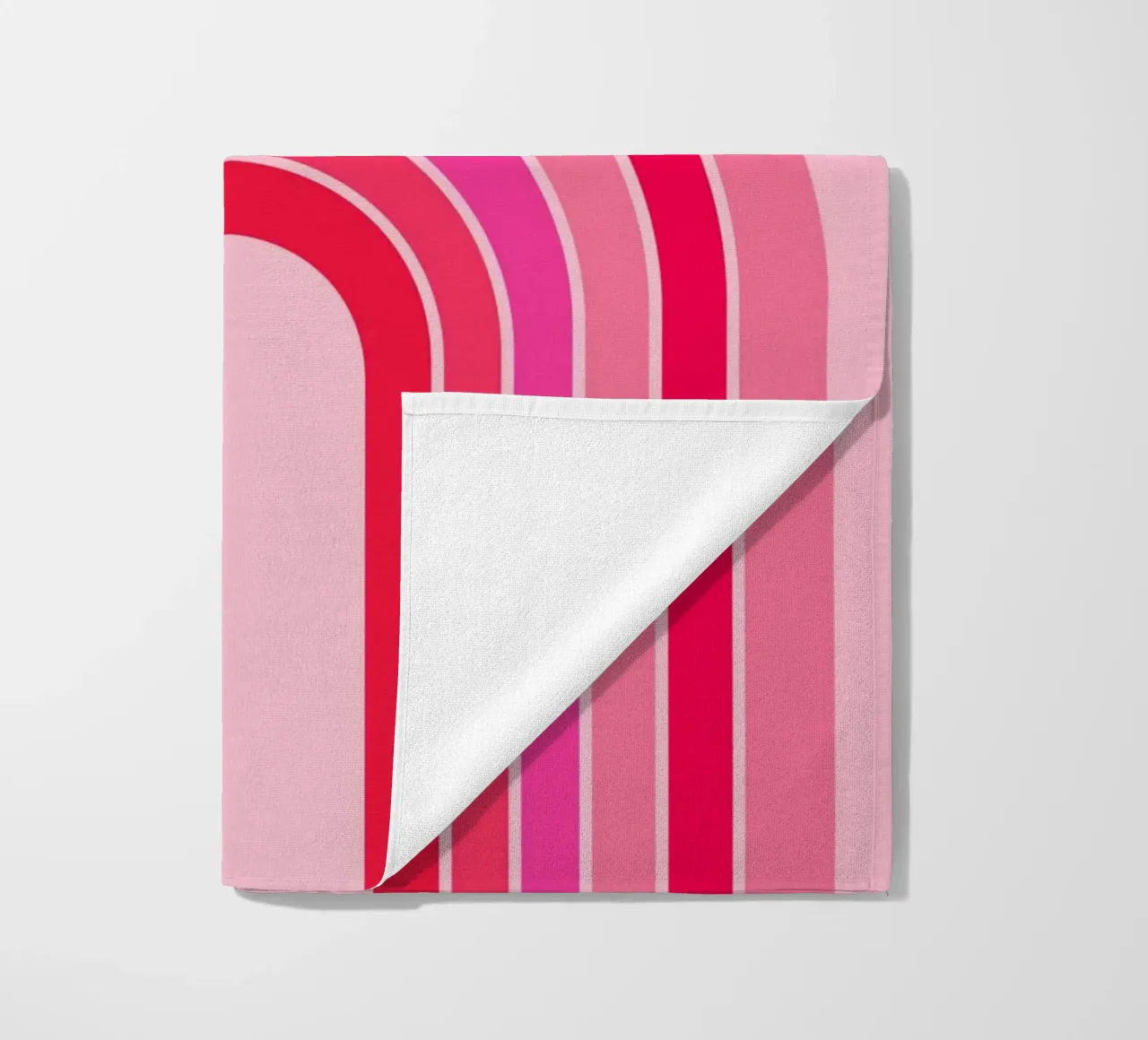 Good Vibes Rosa Grafica arcobaleno retrò con testo scritto a mano telo mare da pdigitalprints