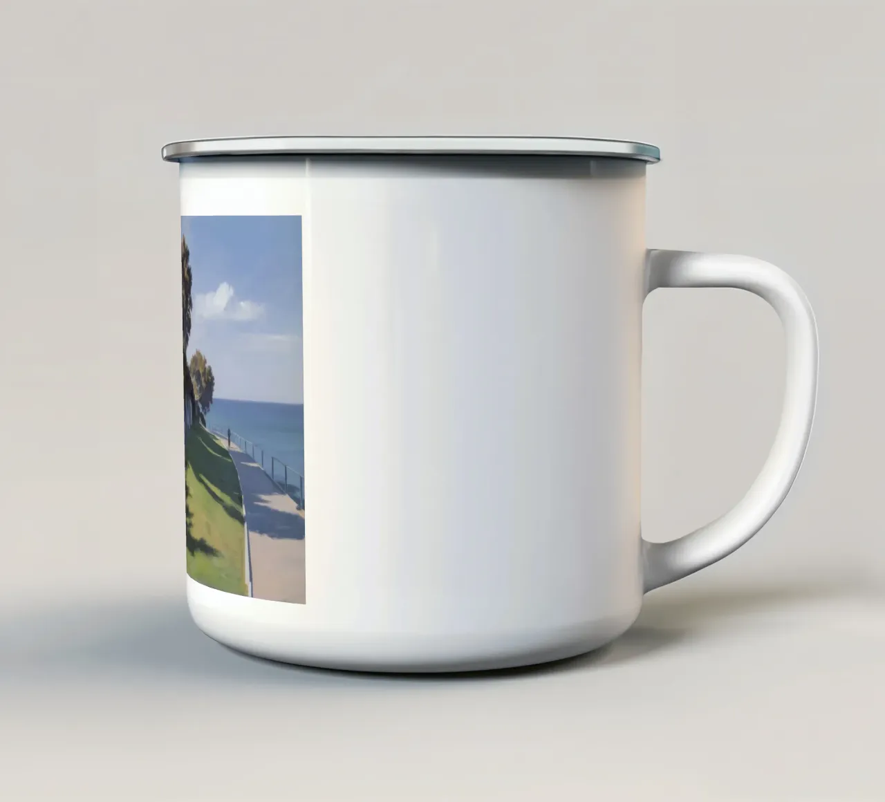 Costa Calma Verdeggiante tazza in smalto da Opal Strokes