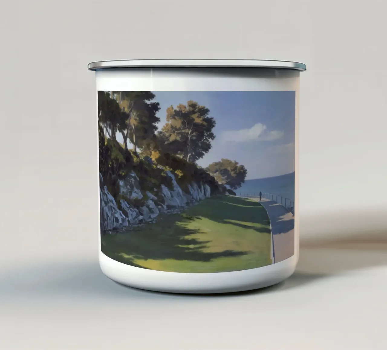 Costa Calma Verdeggiante tazza in smalto da Opal Strokes