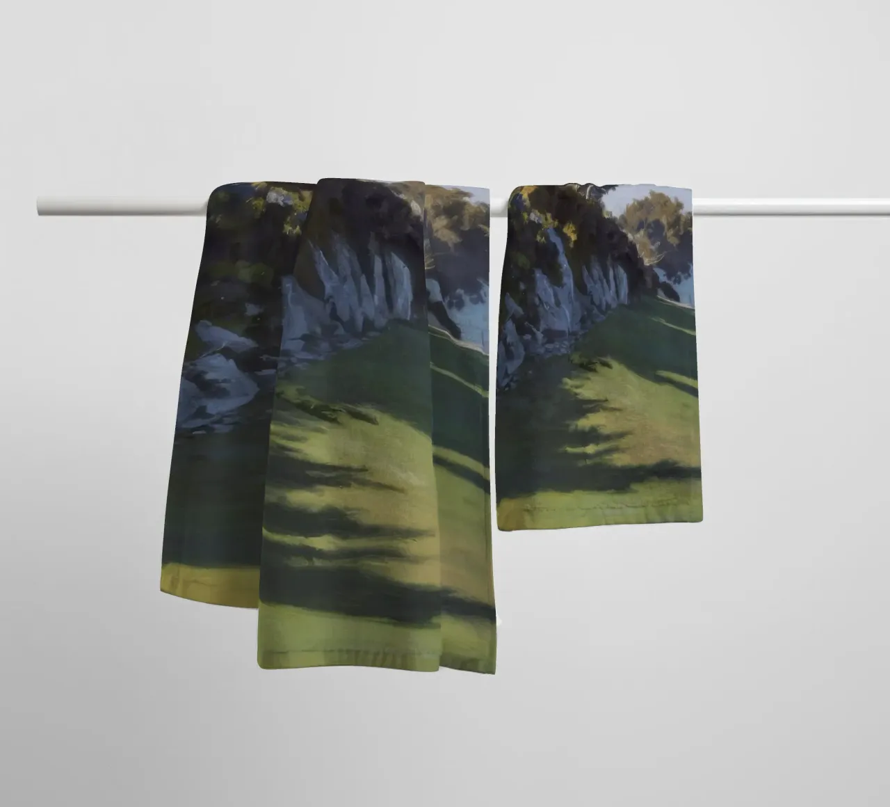 Kustlijn Verdant Rust badhanddoek van Opal Strokes