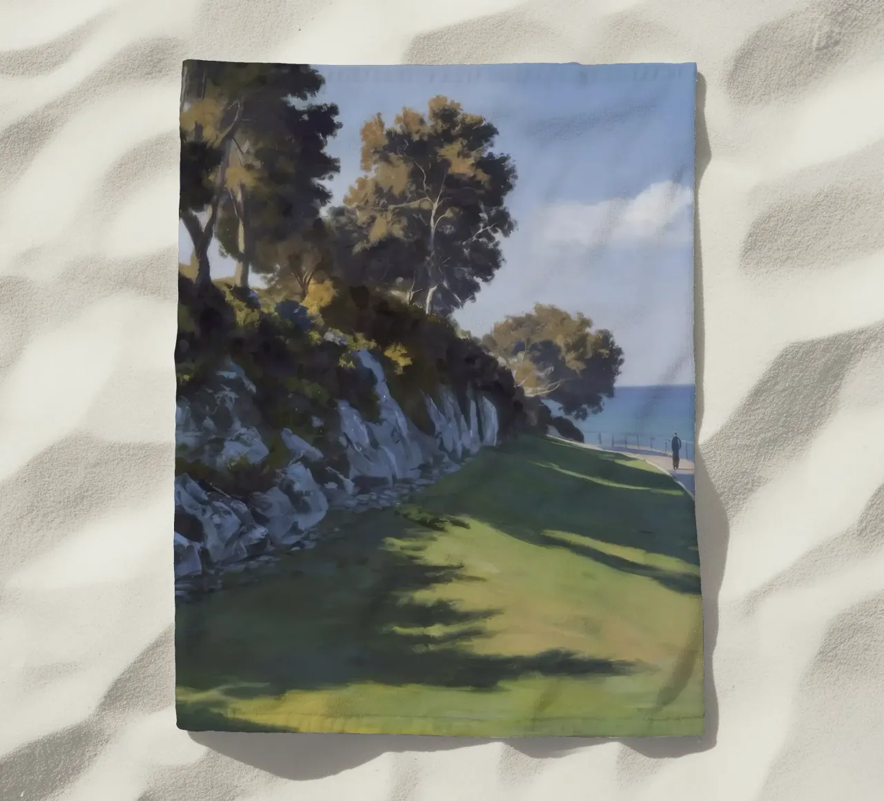Costa Calma Verdeggiante telo mare da Opal Strokes