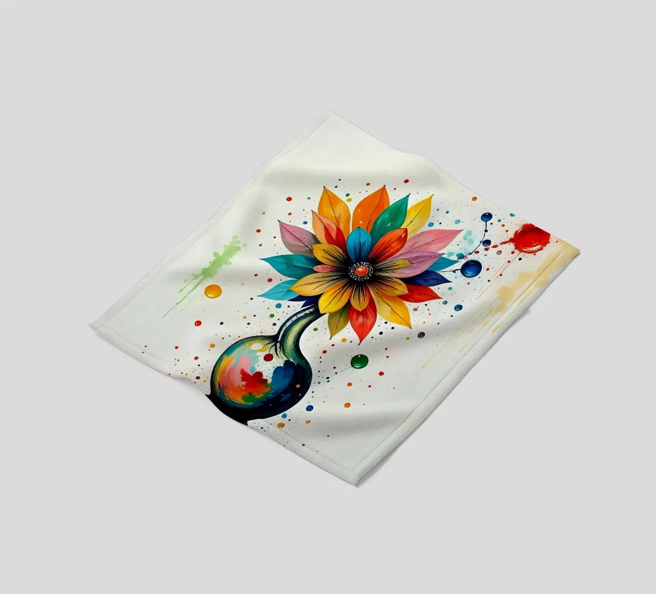 Pittura_fiori_2 coperta in pile da Farb- und Blütenzauber by LK