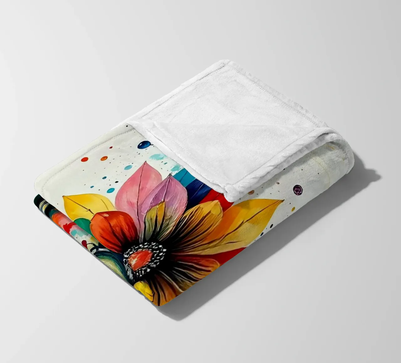 Pittura_fiori_2 coperta in pile da Farb- und Blütenzauber by LK