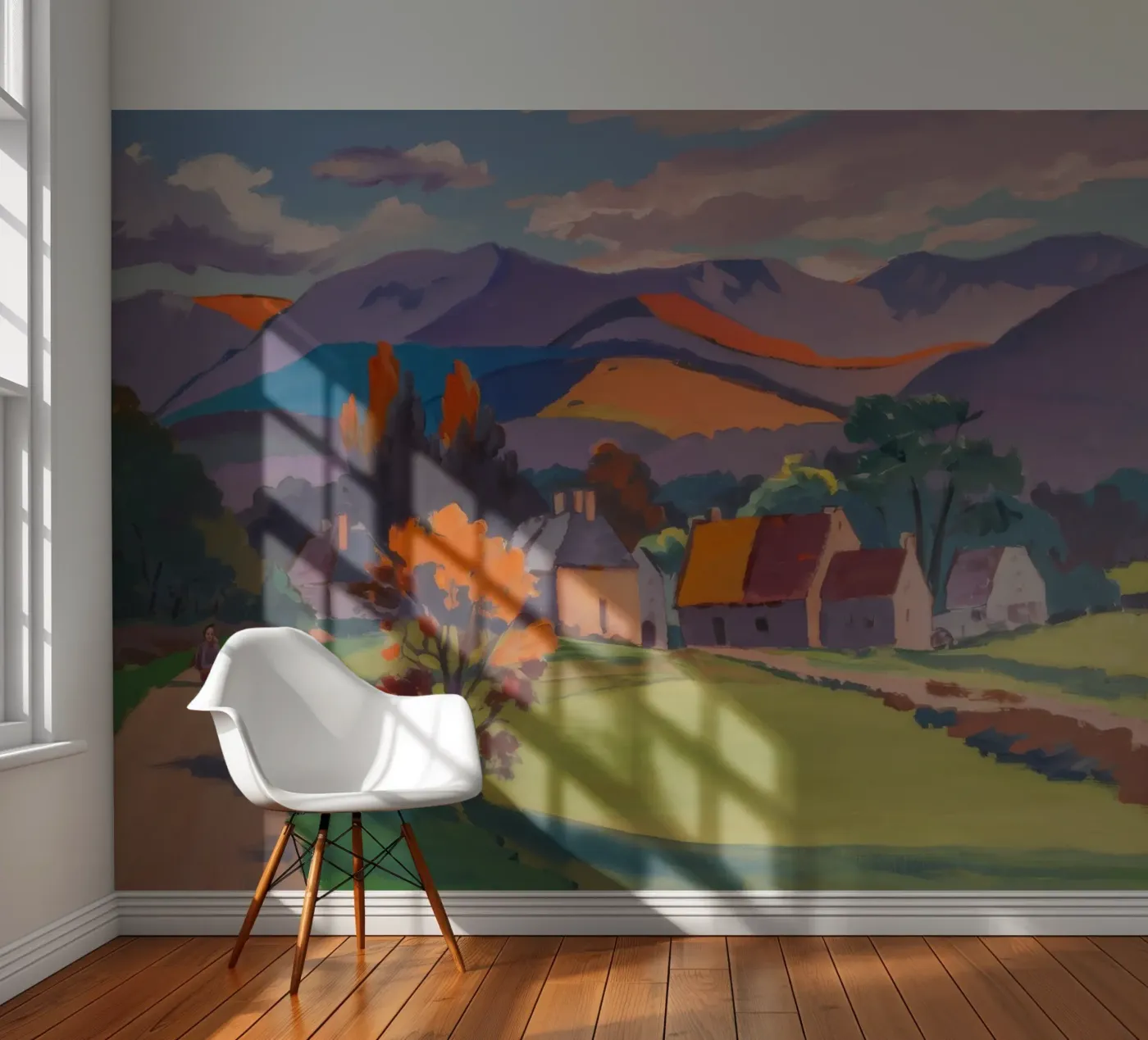 Autumn Village Ember papier peint photo de Celestial Harmony