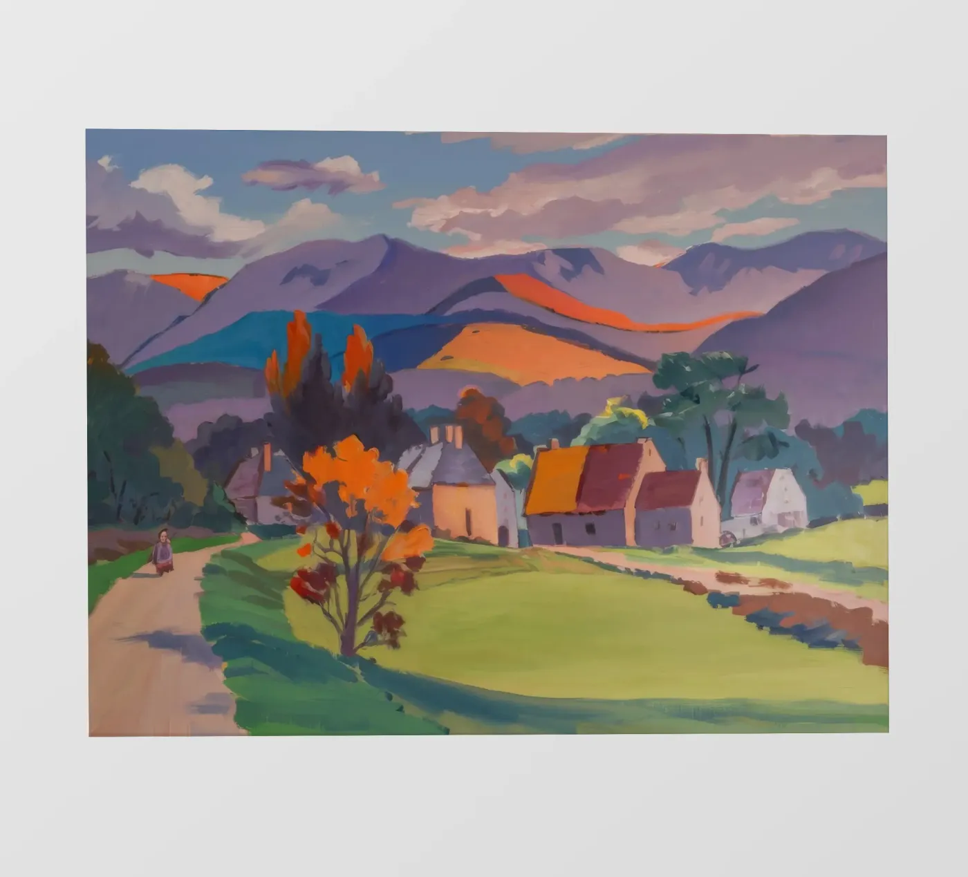 Autumn Village Ember papier peint photo de Celestial Harmony