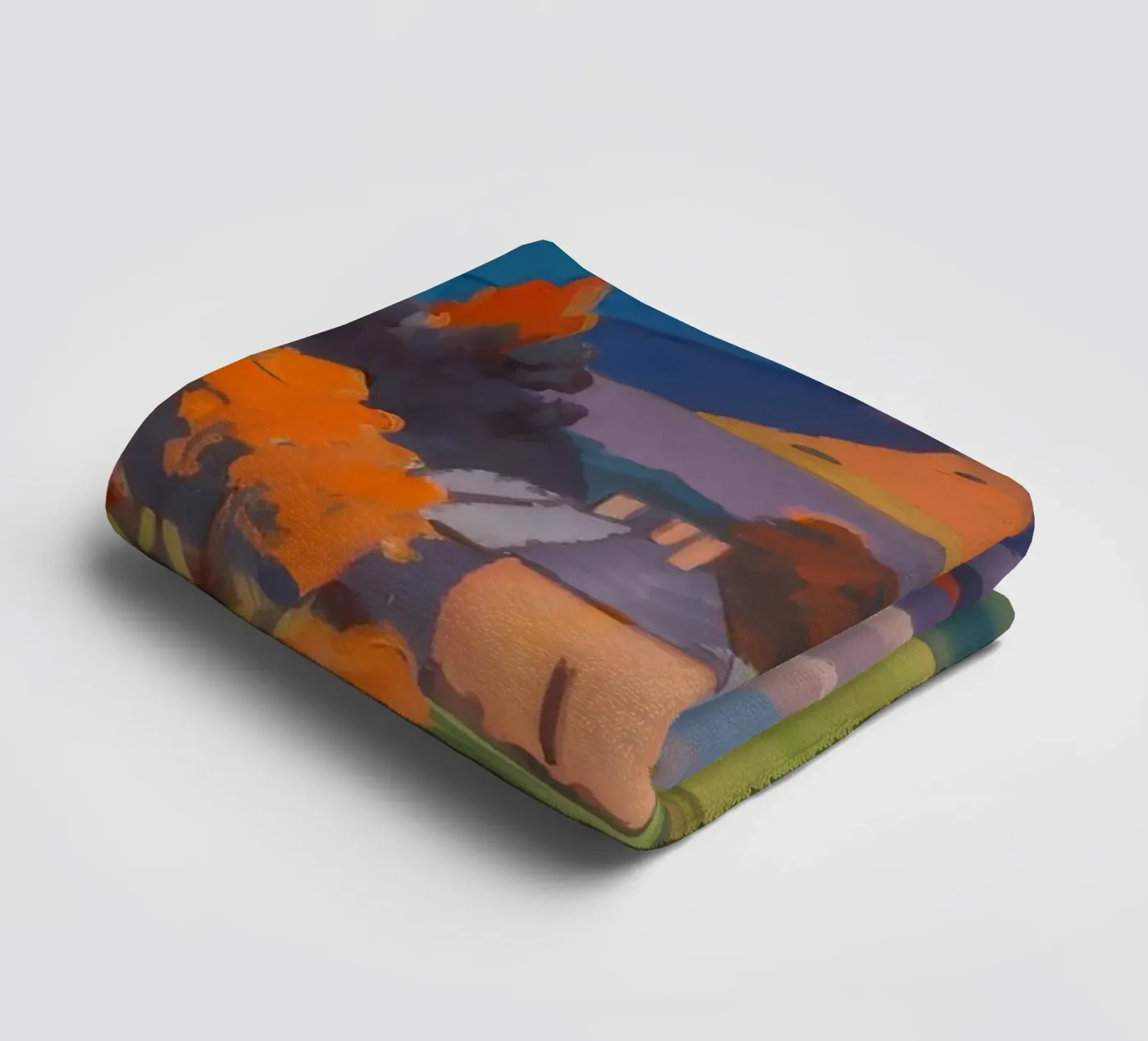 Herfstdorp Ember badhanddoek van Celestial Harmony